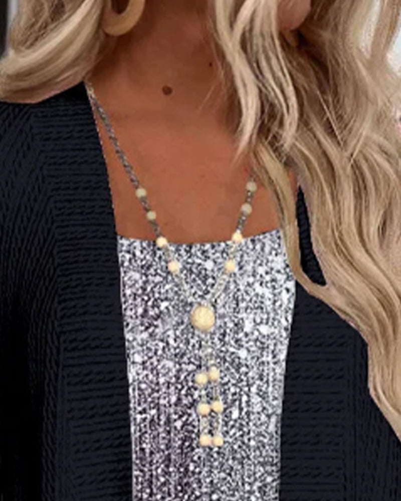 Modisches Oberteil Im Fake-Zweiteiler-Design