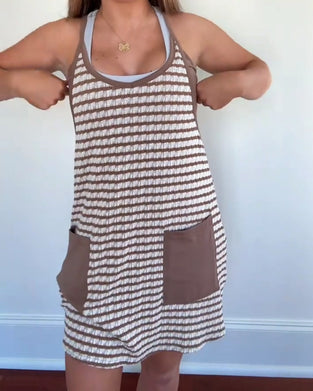 Kleid Damen Tennis Sportlich Kleid Mini Romper