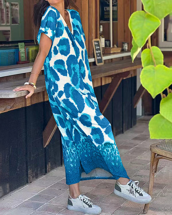 Kleid Locker Leopard Druck