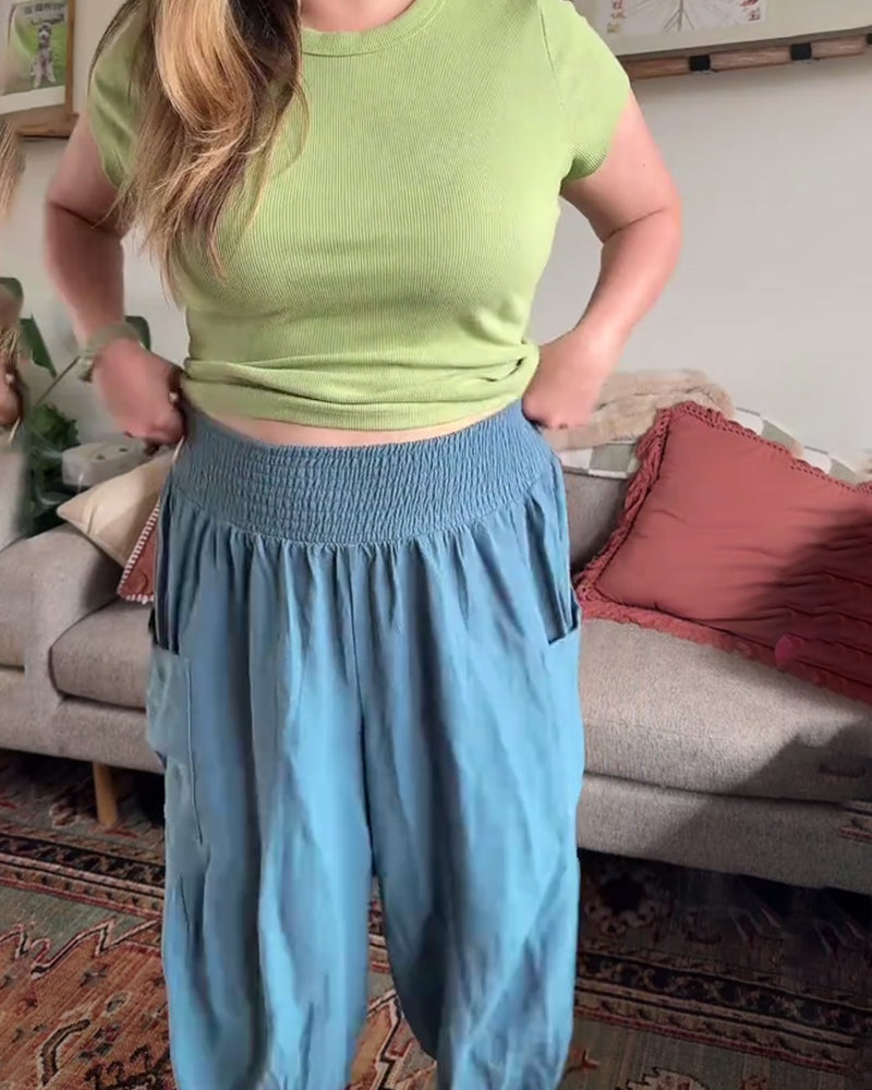 Hose Gummibund Weit Bein Ballon