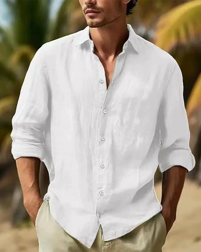 Herren Hemd Button-Down Entspannt