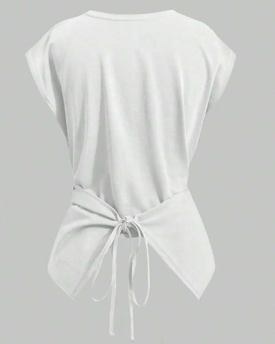 Top A Kreuzband Saum Cropped