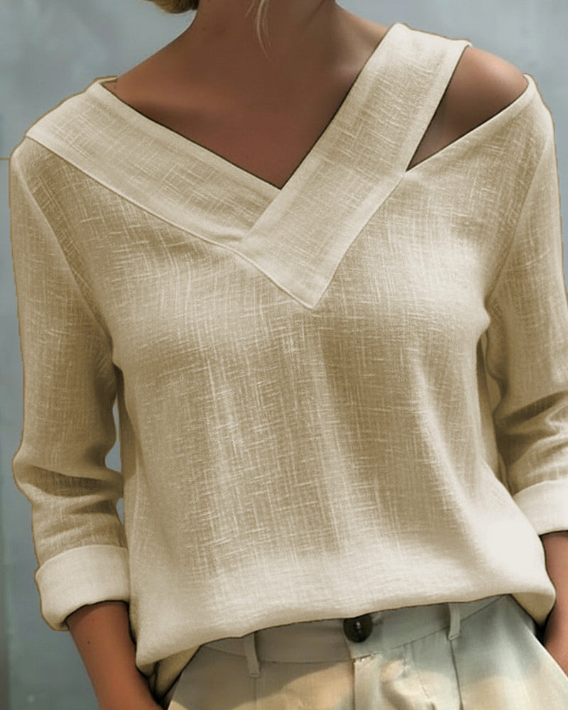 Top stilvoller V-Ausschnitt schulterfrei