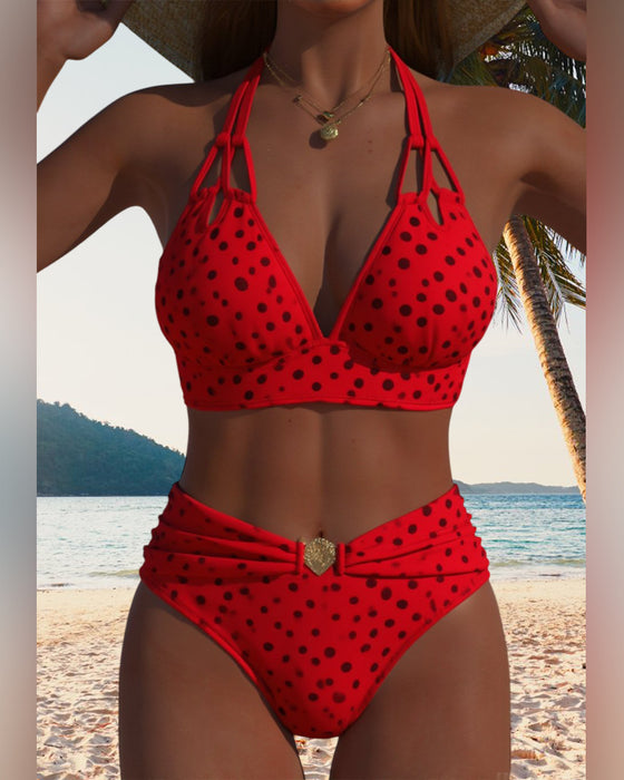 Badeanzug sexy Polka Dot Zweiteiler