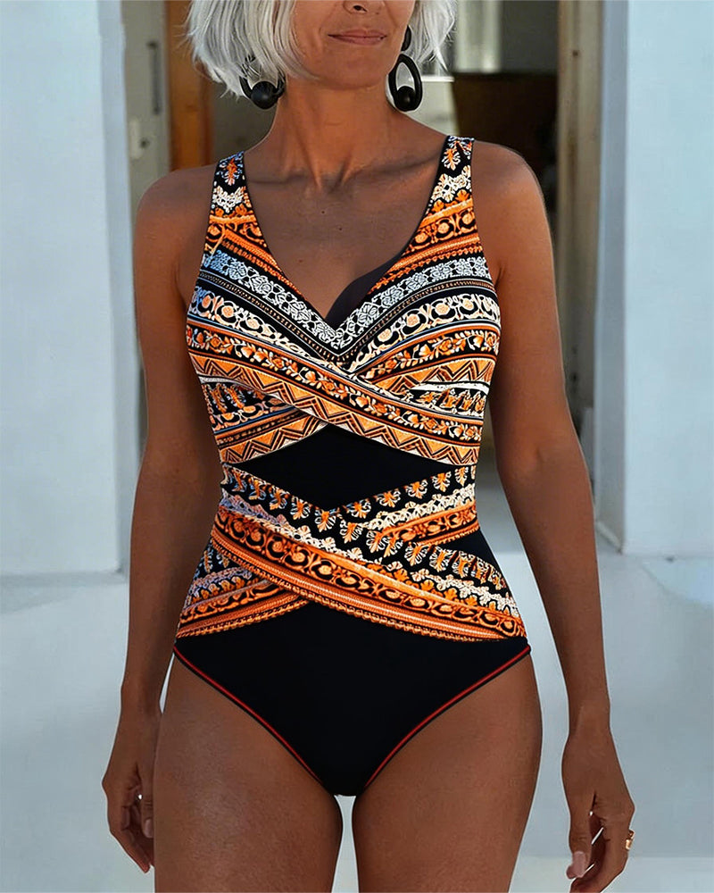 Einteilig Tank Top Stil Bedruckt