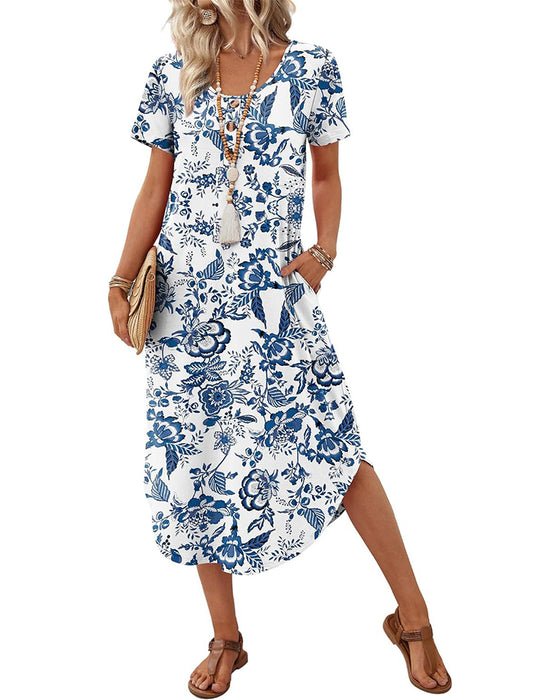 Kleid A-Saum Gedruckt