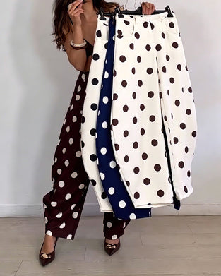 Hose Vintage Polka Dot Freizeit Harem