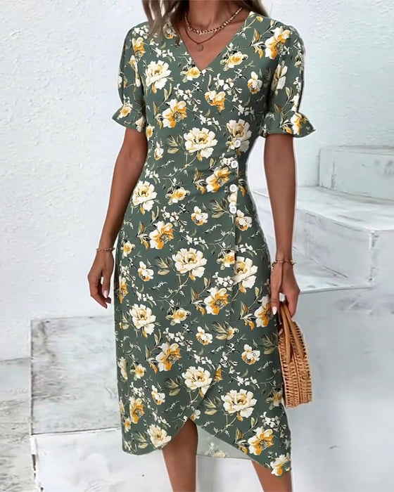 Kleid V-Ausschnitt Elegant Pendler