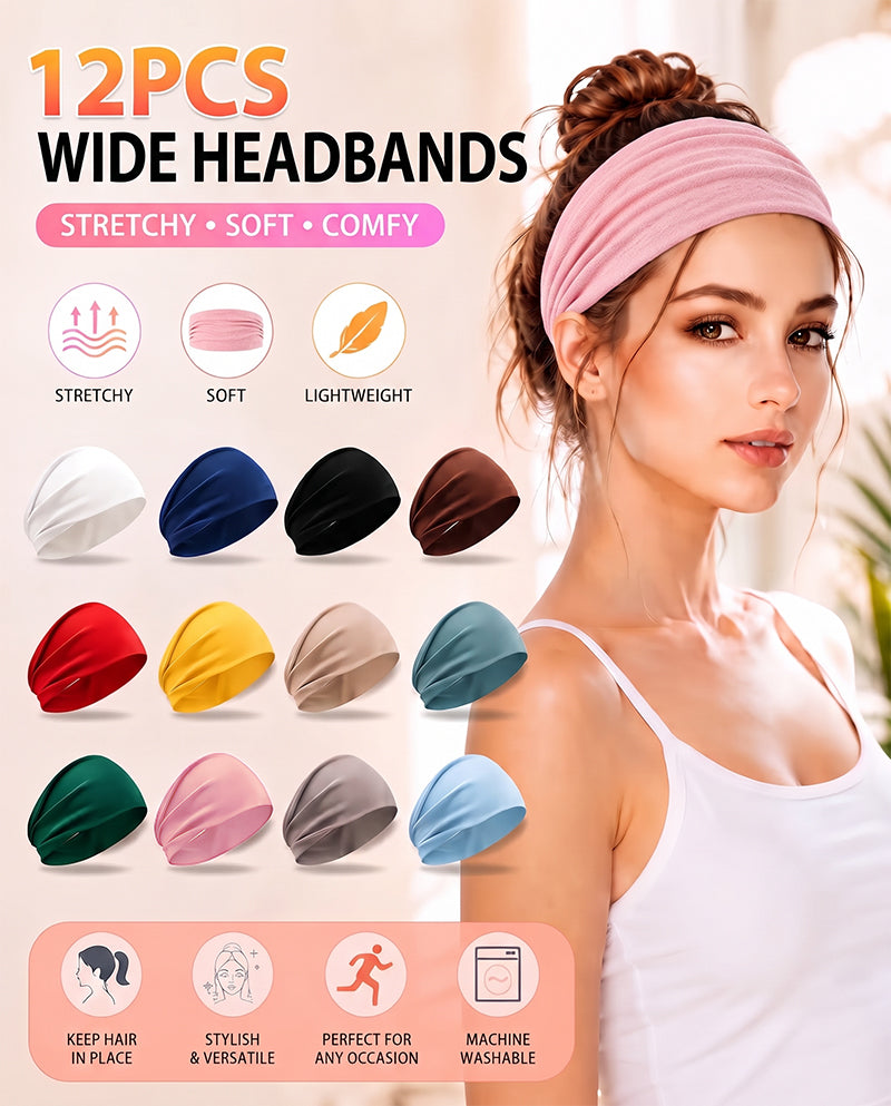 Stirnband Damen Universal Rutschfest Elastisch Mode