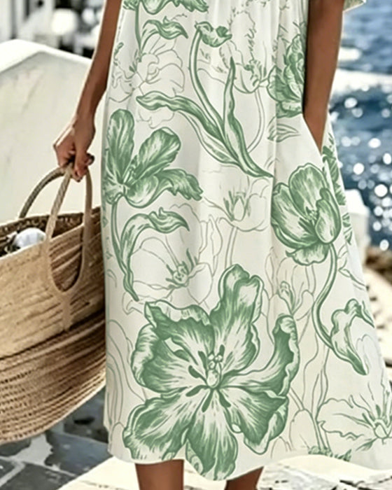 Kleid Halbarm Gedruckt