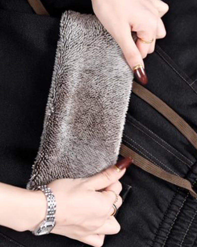 Hose lockere Passform hohe Taille schlankmachende Weitbein