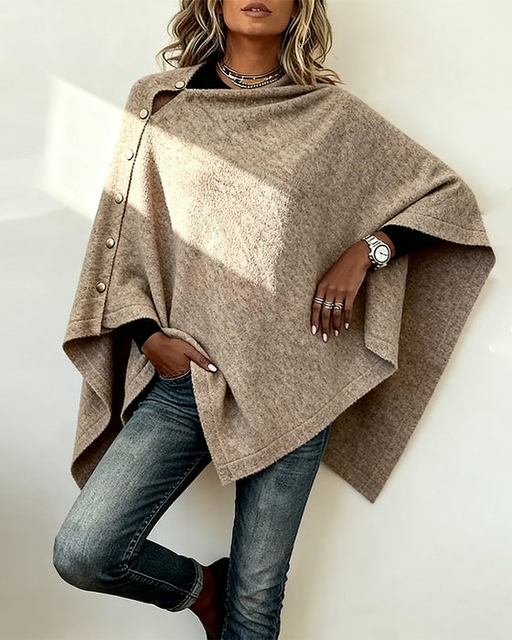 Pullover Mit Cape-Design, Modischem Ambiente Und Asymmetrischem Schnitt