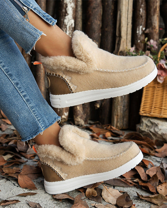 ❄️Damen Winterstiefeletten rutschfest mit Kunstfellfutter