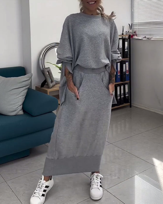Sweatshirt & Rock Set Abgestimmt