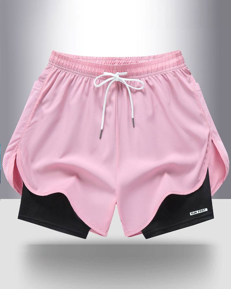 Shorts Atmungsaktiv Schnell Trocknend Doppellagig