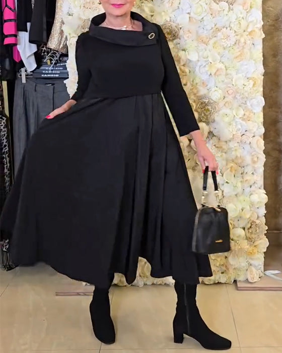 Kleid Modisch Street Uni A-Linie