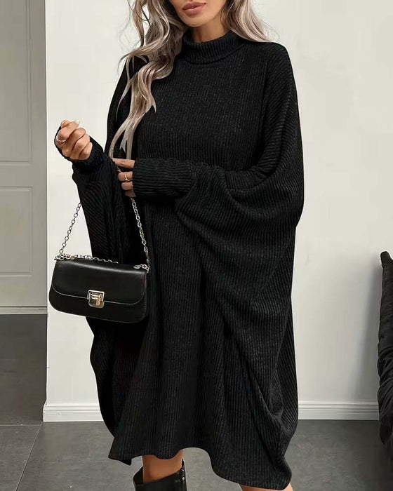 Kleid Fledermaus Ärmel Mini