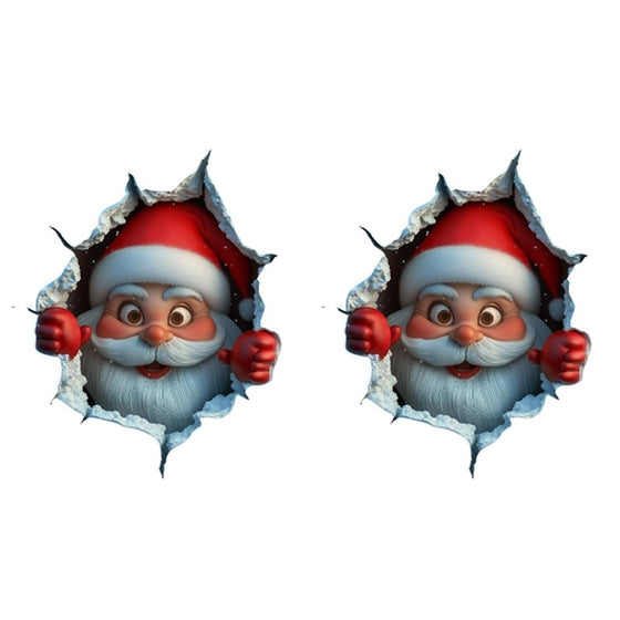 Weihnachtsmann Wandaufkleber Set