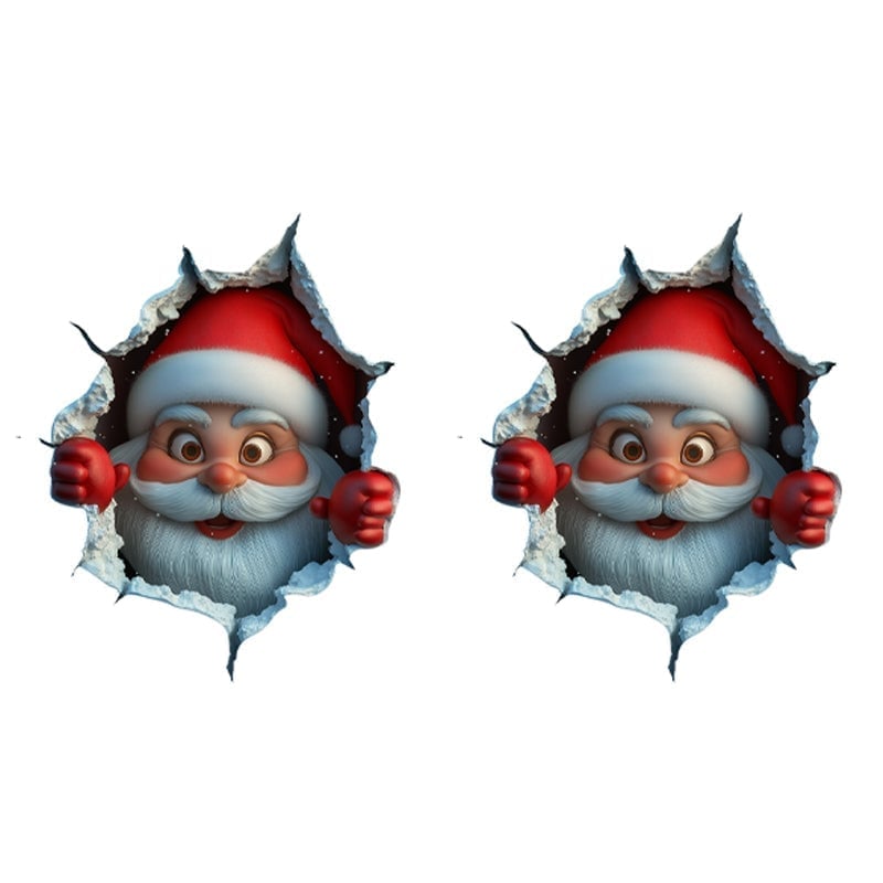 Weihnachtsmann Wandaufkleber Set