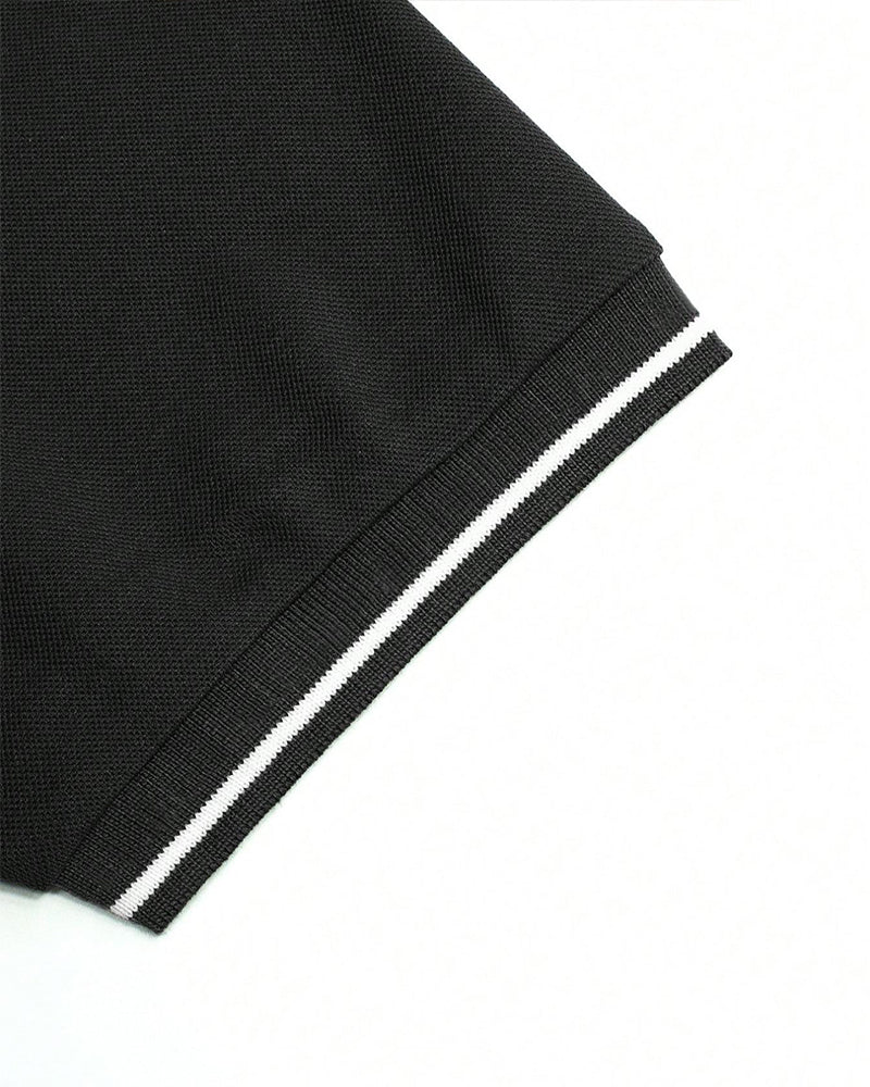 Hemd Herren Regular Fit Kontrastbündchen Kurzarm Strick-Polo