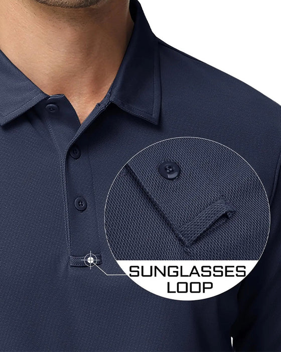 T-Shirt Polo Kragen Langer Ärmel Lässig