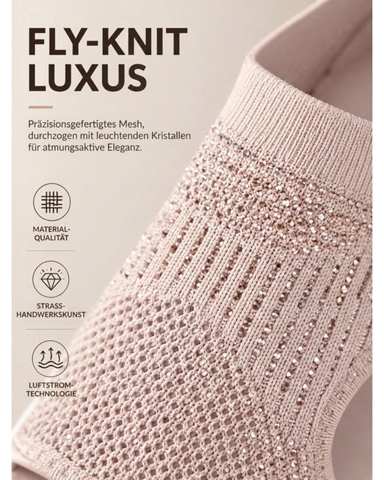 Atmungsaktive Plateau-Sandalen aus Mesh für Damen