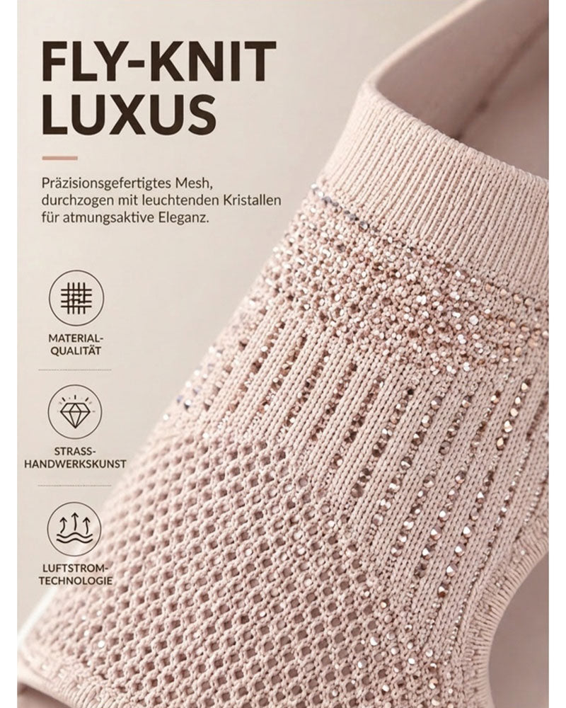 Atmungsaktive Plateau-Sandalen aus Mesh für Damen
