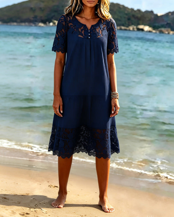 Kleid ausgeschnitten Patchwork