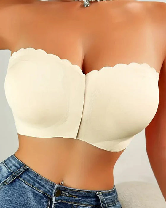 Bh Nahtlos Vorn Verschluss Bandeau Ohne Träger