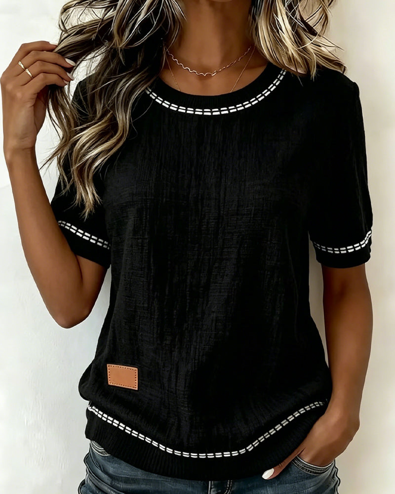 Oberteil Round Neck Short Sleeve