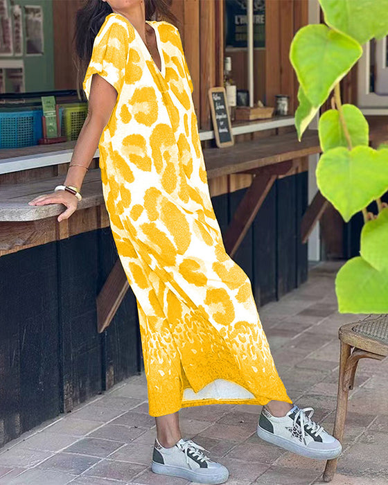 Kleid Locker Leopard Druck