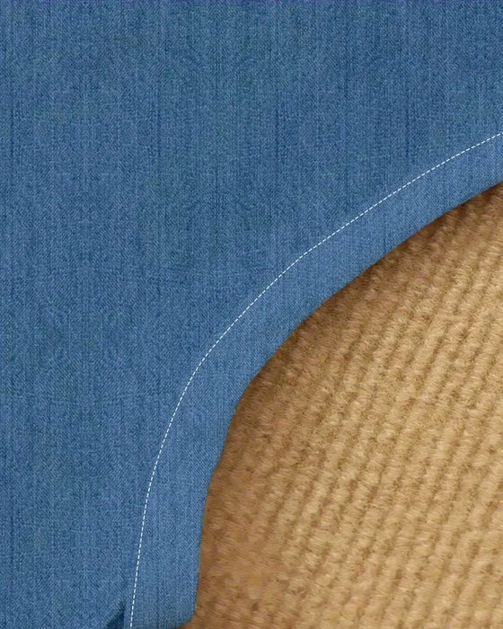Kleid Ärmellos Imitat Denim