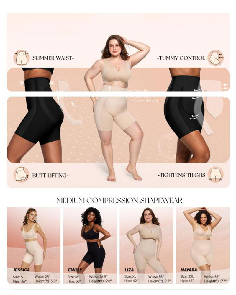 Bauchkontrolle Shapewear Atmungsaktive Bequeme Shorts Für Damen Po Hebende Body Shaper Shorts Hohe Taille Nahtlose Mieder Unter Kleid