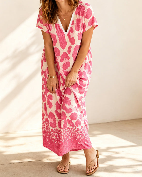 Kleid Locker Leopard Druck