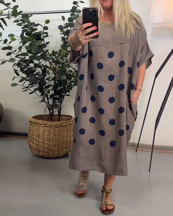 Kleid Locker Casual Punkte Druck