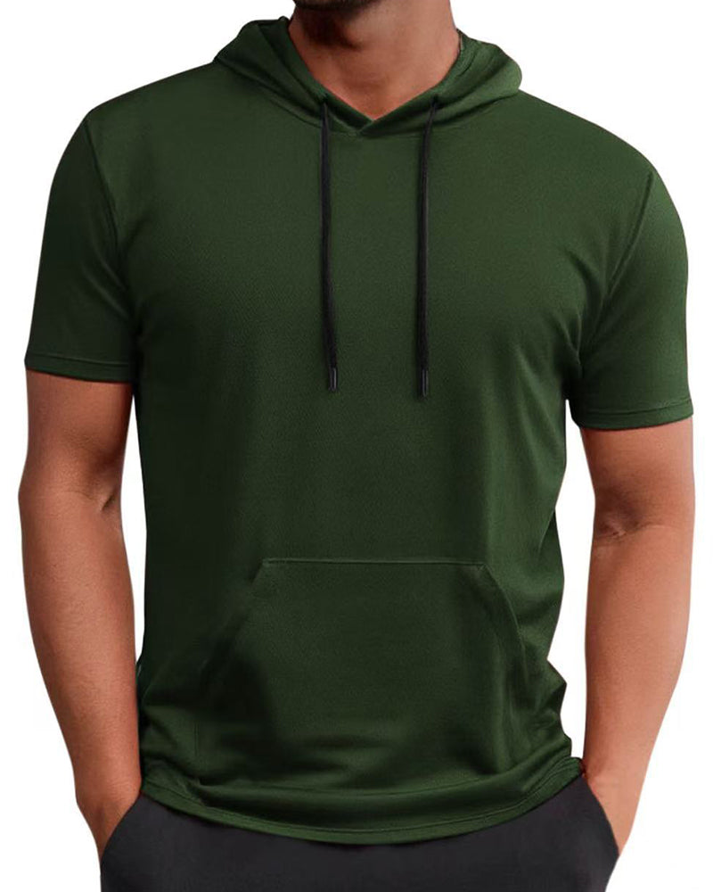 T-Shirt Kapuze Schnell Trocknen Kurzarm