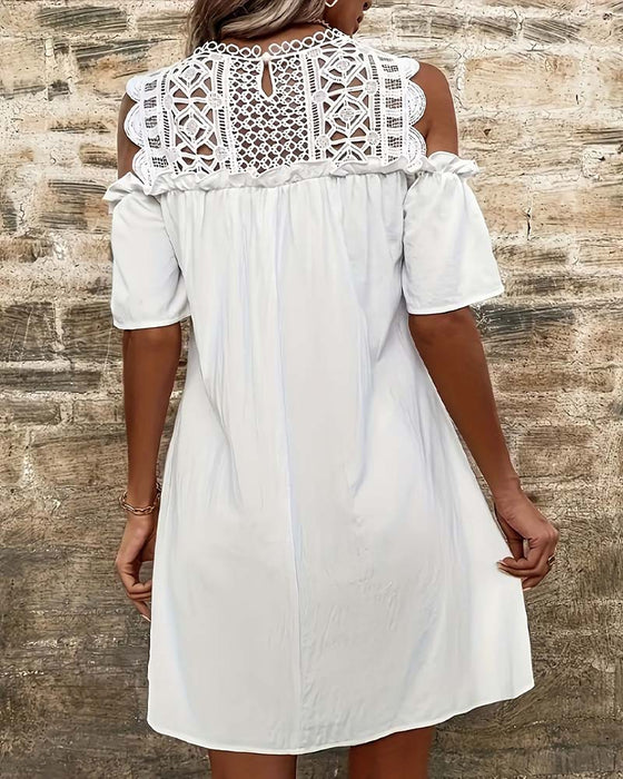 Kleid Ausschnitt Off-Shoulder Kurz