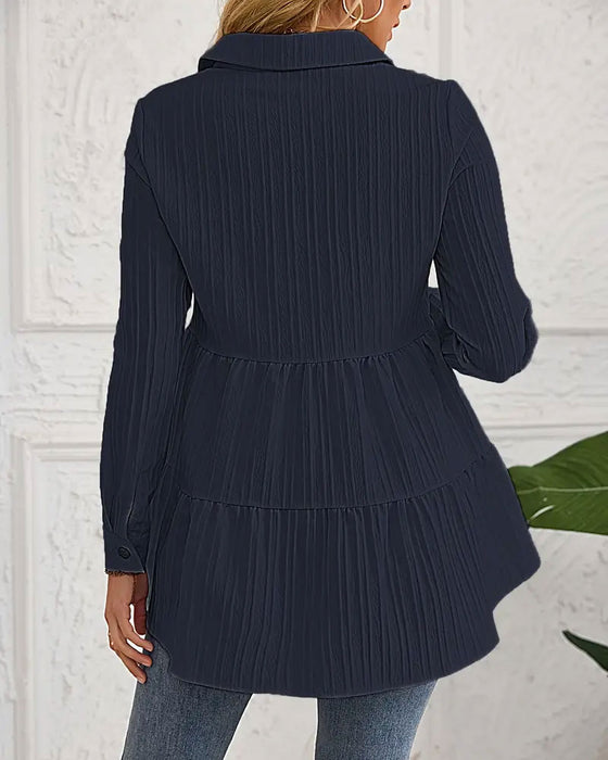 elegante Bluse mit Reverskragen und tailliertem Schnitt