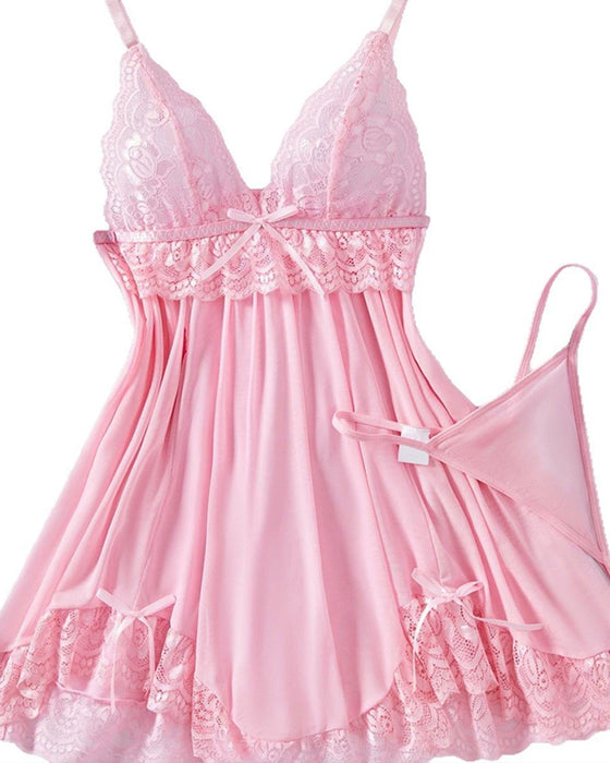 Set Spitze Sheer Schlaf Kleid