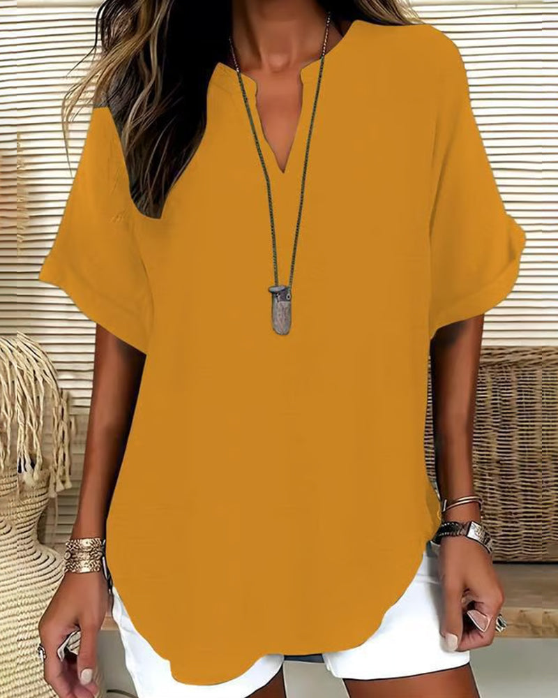 Bluse lockere einfarbige damenfreizeitliche