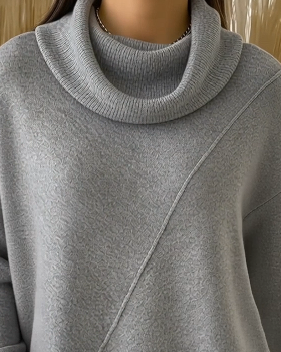 Pullover asymmetrischer Schalkragen