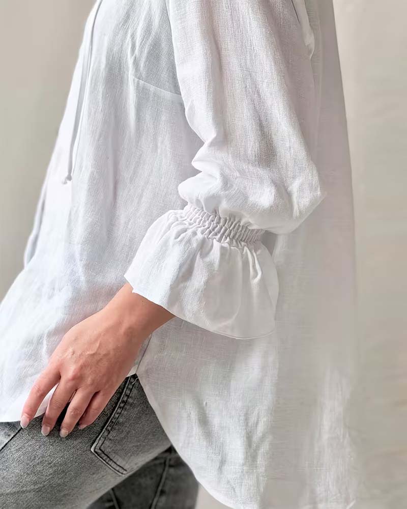 Bluse Casual Stilvoll Unifarben