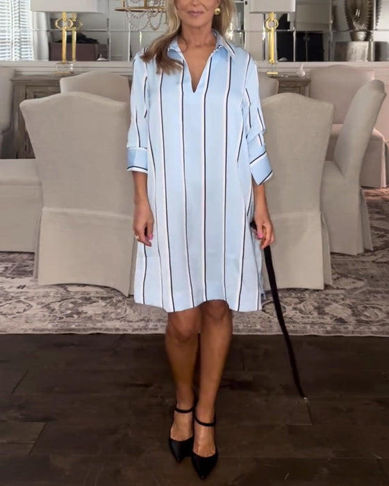 Kleid Gestreiftes Hemd
