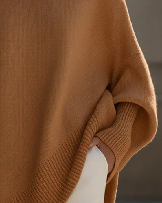 Pullover Rundhals Locker Mittellang