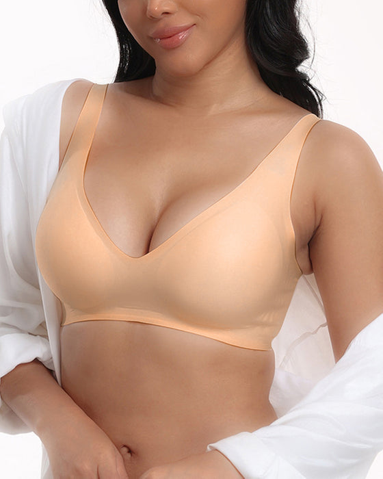 BH Damen Bequem Nahtlos Vollschale Cremig Weich