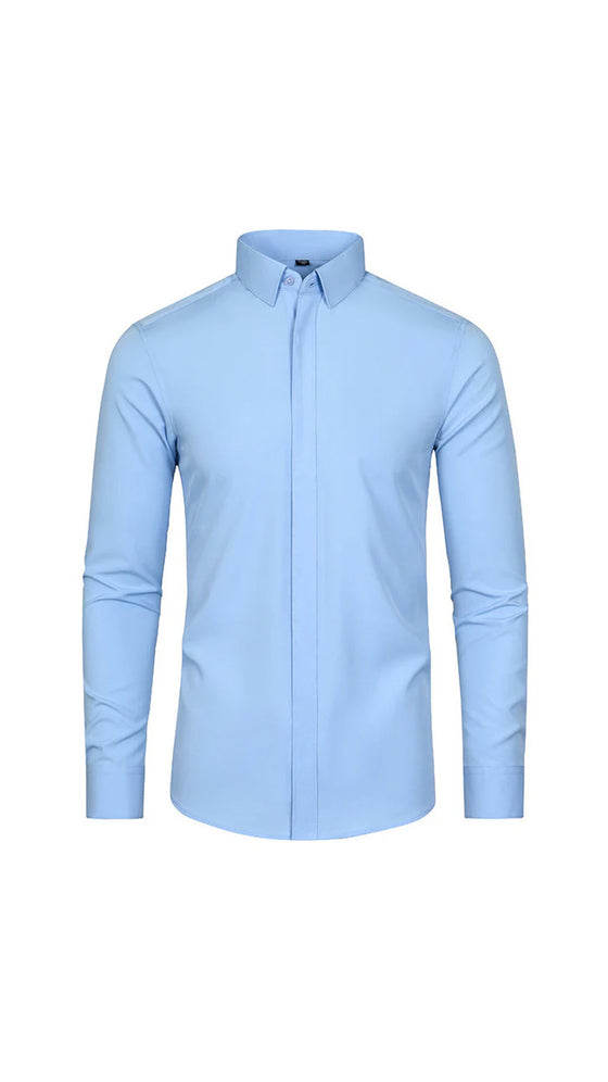 Herren Langarmhemd Uni