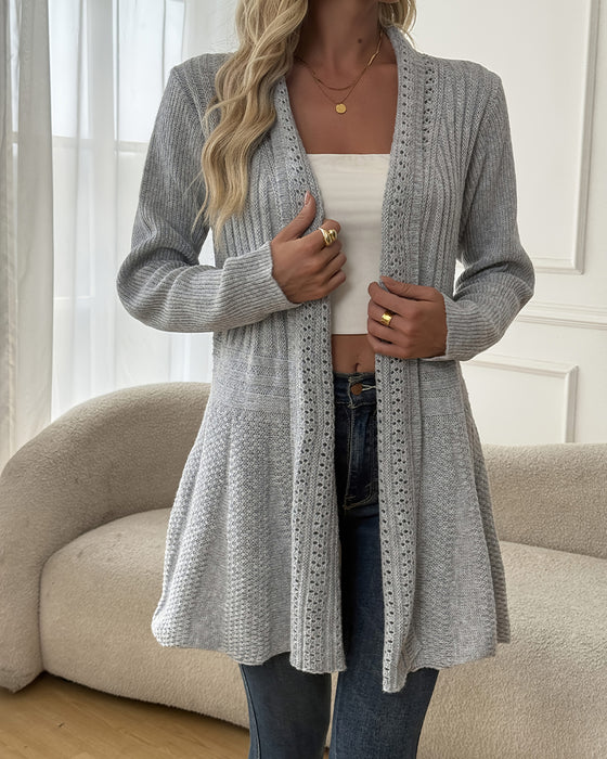 Strickjacke Pulloverjacke Mid-Length