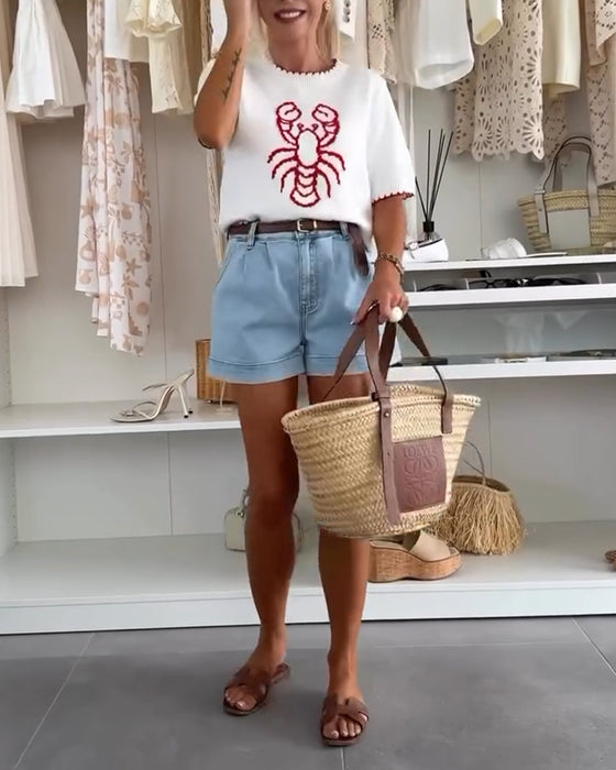 Bedruckter Pullover im Streetstyle