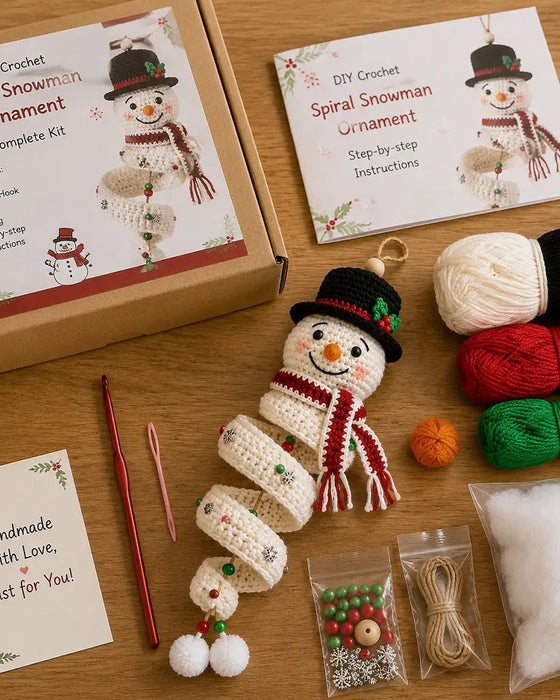 ☃️ DIY Set Schneemann In Spirale Häkeln
