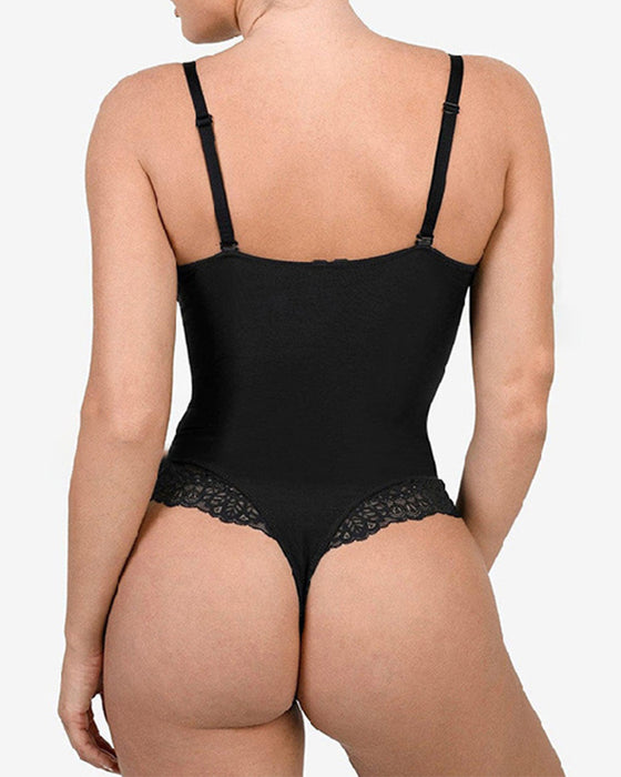Bodysuit Mit Deep-V Ausschnitt Und Spitze Formwäsche
